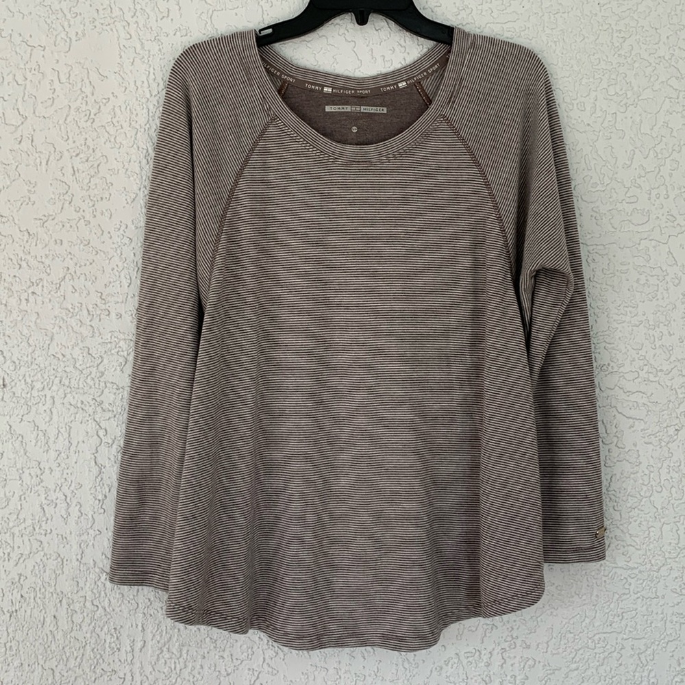 Tommy Hilfiger sport soft long sleeves striped oversized top size S